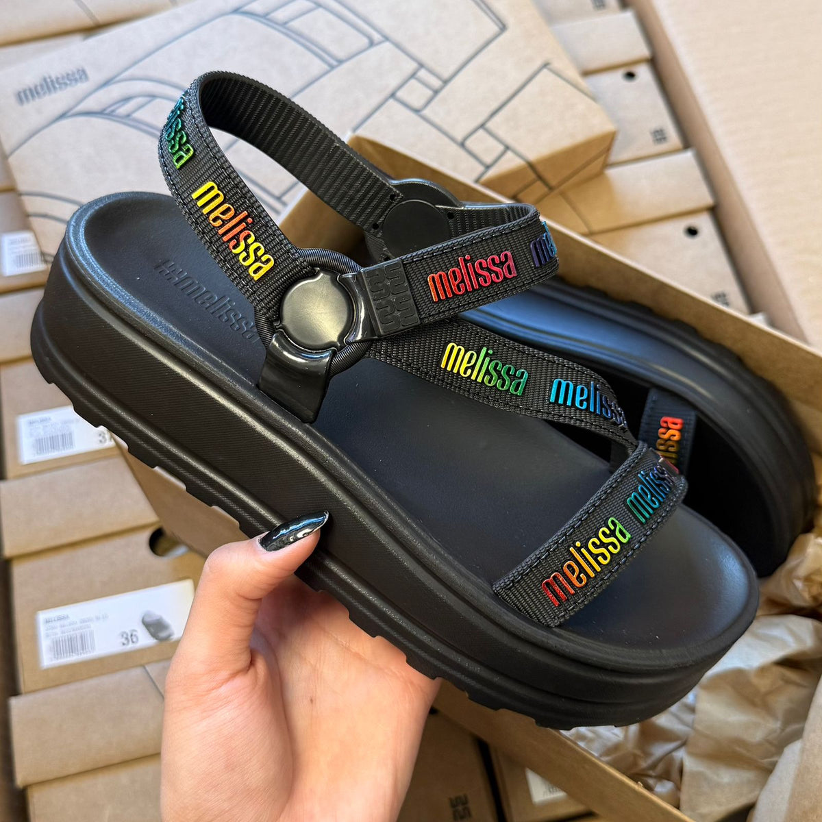 Sandália Melissa Stripes Platform M-Lover 37831