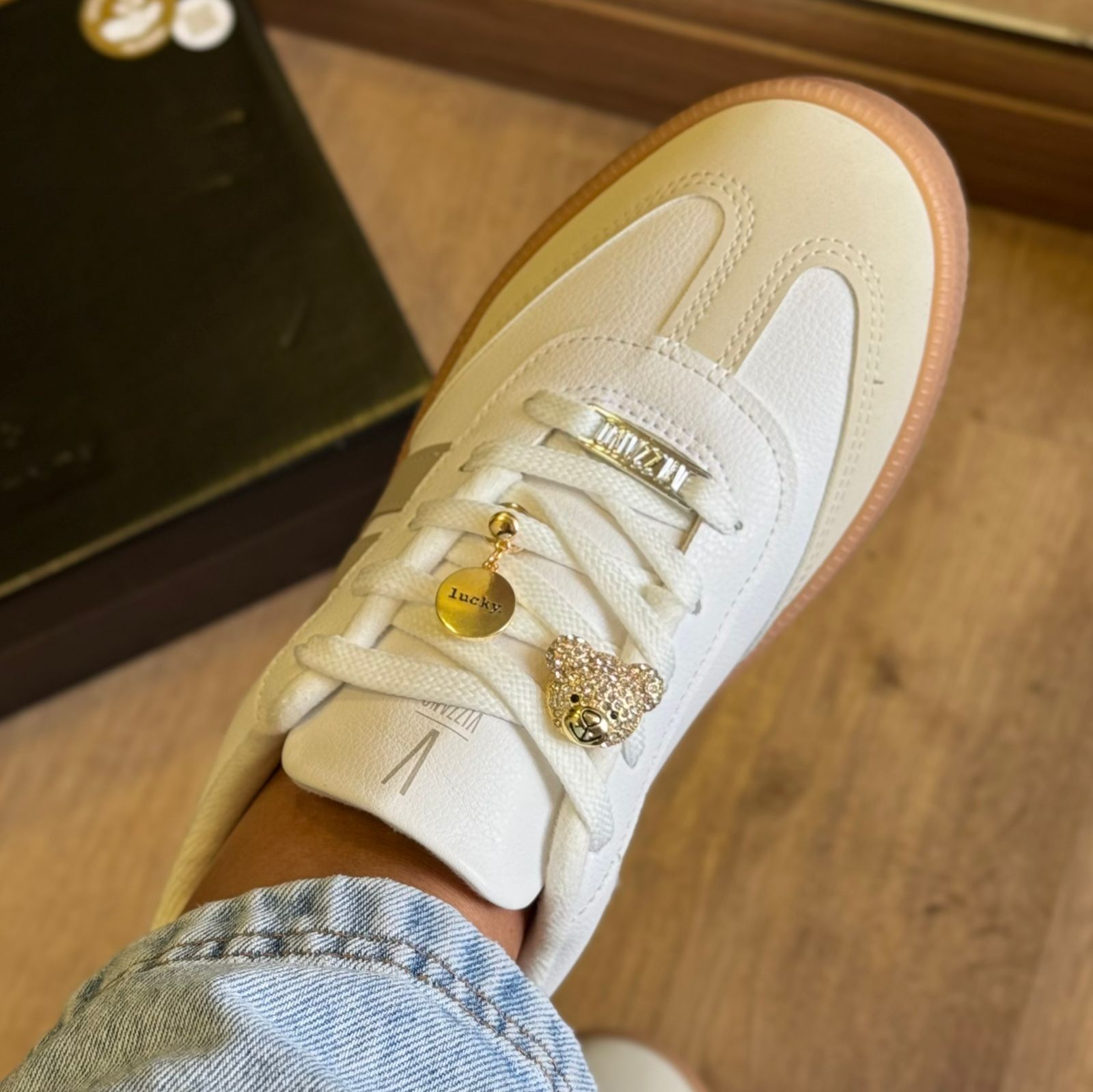 Conjunto de Berloques Ursinho Lucky com Strass