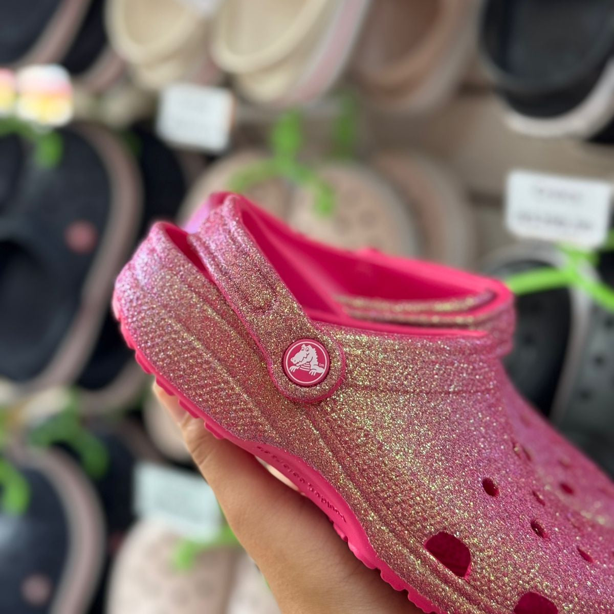 Crocs Classic Iridescent Glitter Clog