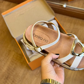 Sandália Papete Beira Rio Circulo Dourado 8546.207