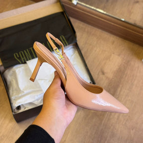 Scarpin Slingback Santa Lolla Verniz Salto Fino Médio 06D1.49EB.0202