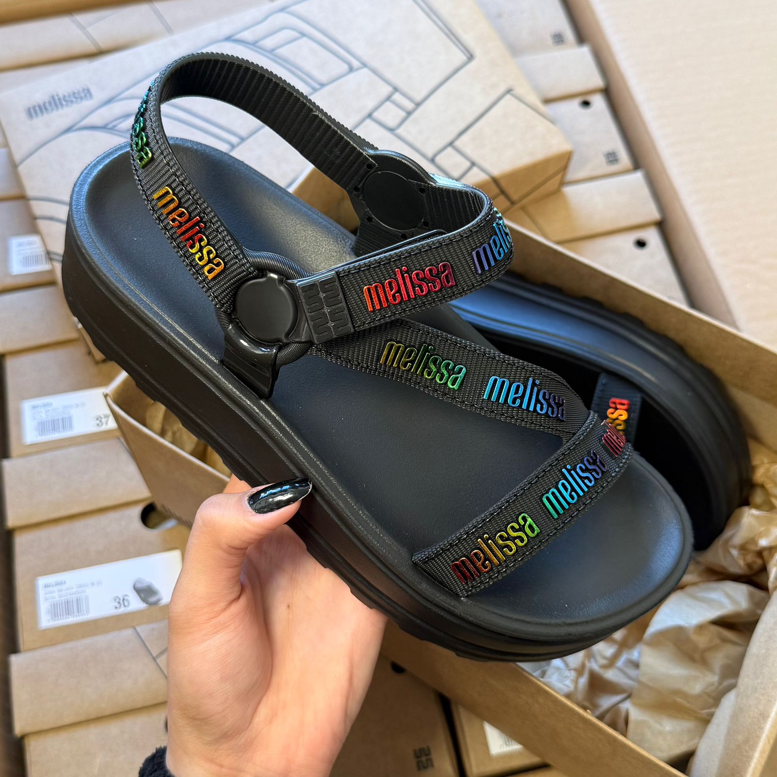 Sandália Melissa Stripes Platform M-Lover 37831