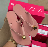 Chinelo Arezzo Geometria Dourada Z190620039