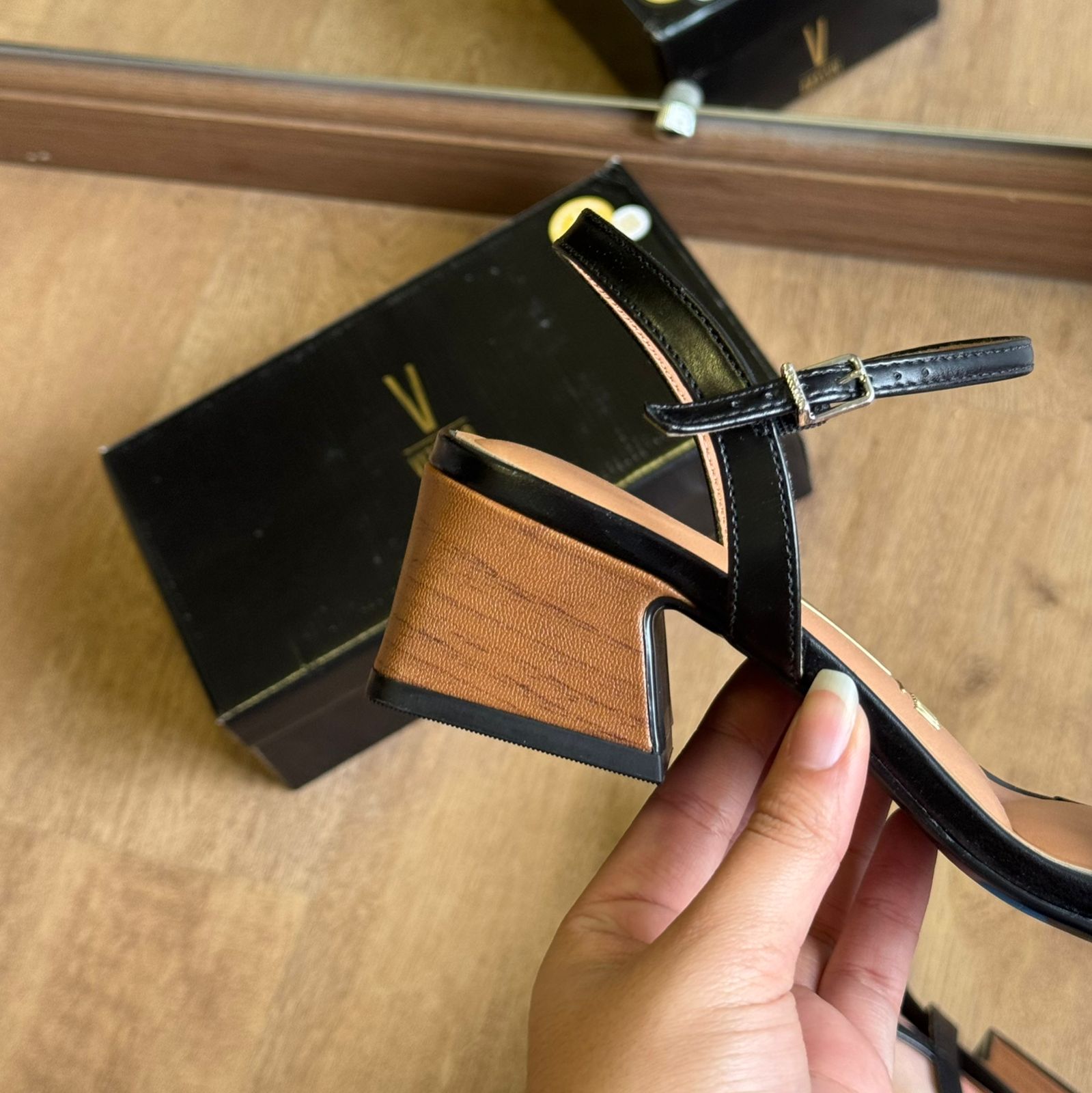 Salto Vizzano Salto Bloco Tira Brilhosa 6558.102