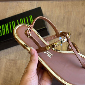 Rasteira Santa Lolla Corrente Dourada 0059.0F5E