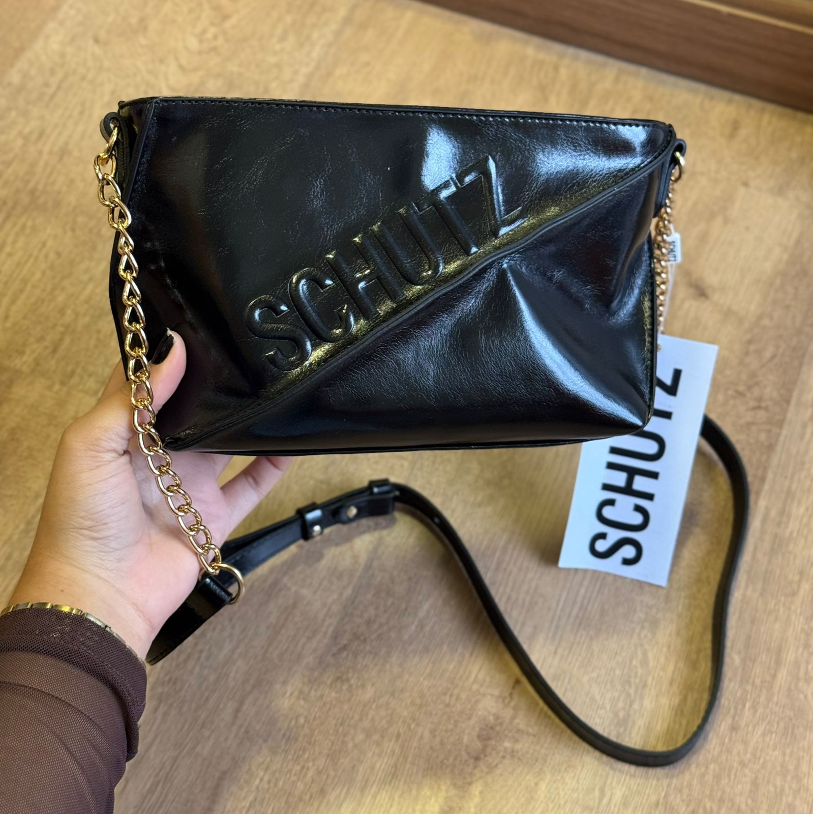 Bolsa Schutz Tiracolo Alycia Verniz S50015083
