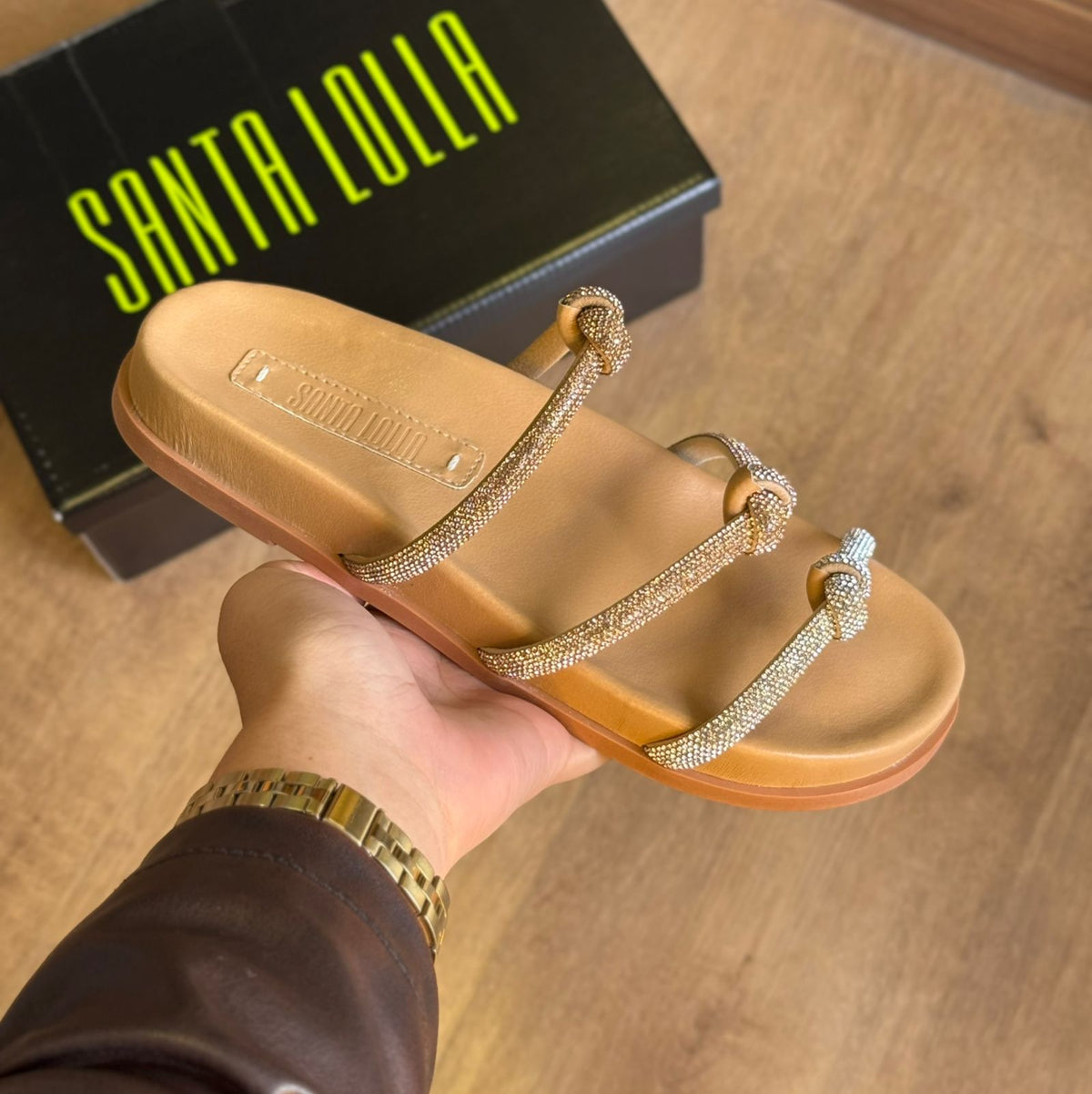 Sandália Santa Lolla Triplo Nó Prateado 089A.5267.0300