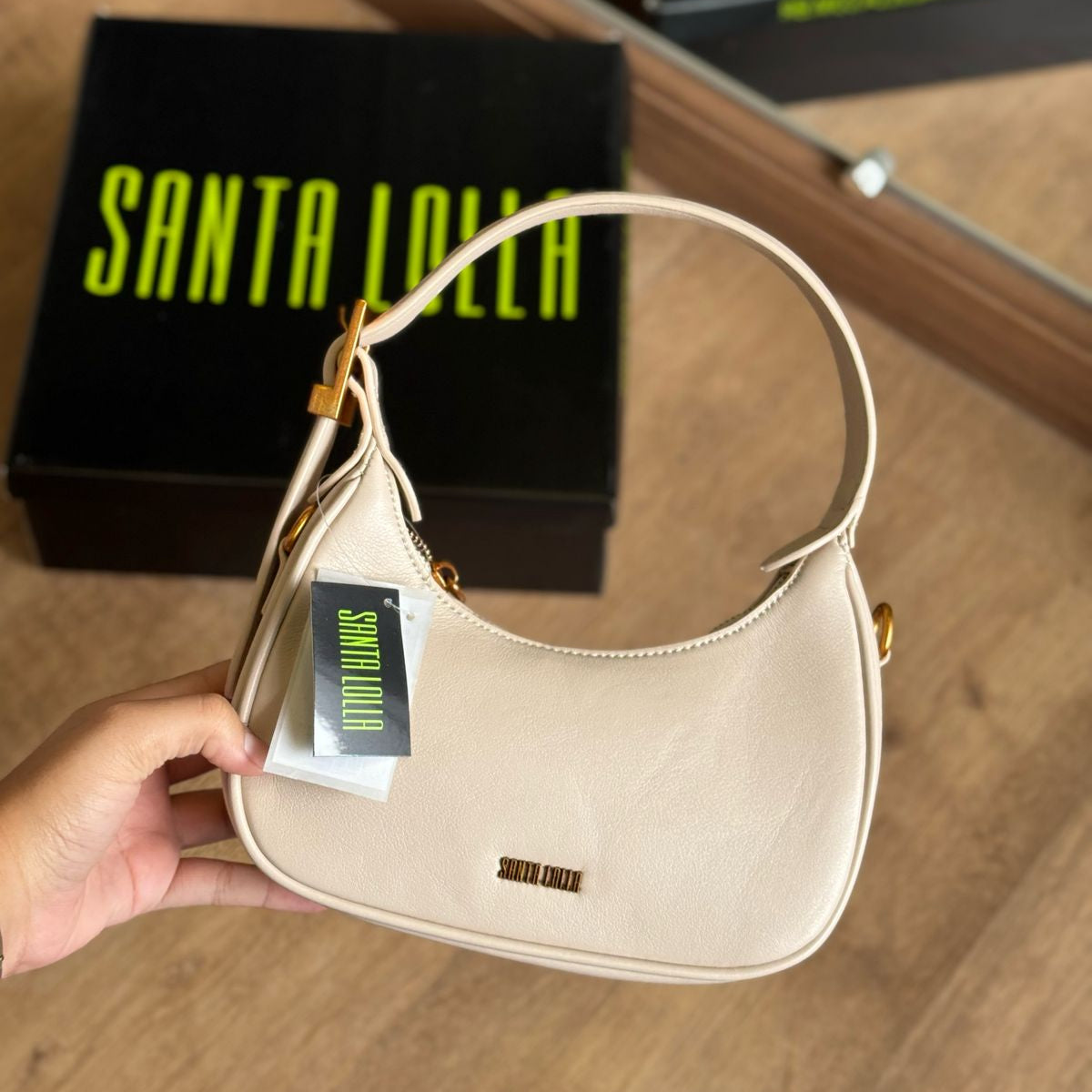 Bolsa Santa Lolla Baguete Meia Lua Alça De Ombro 0470.471A.037B