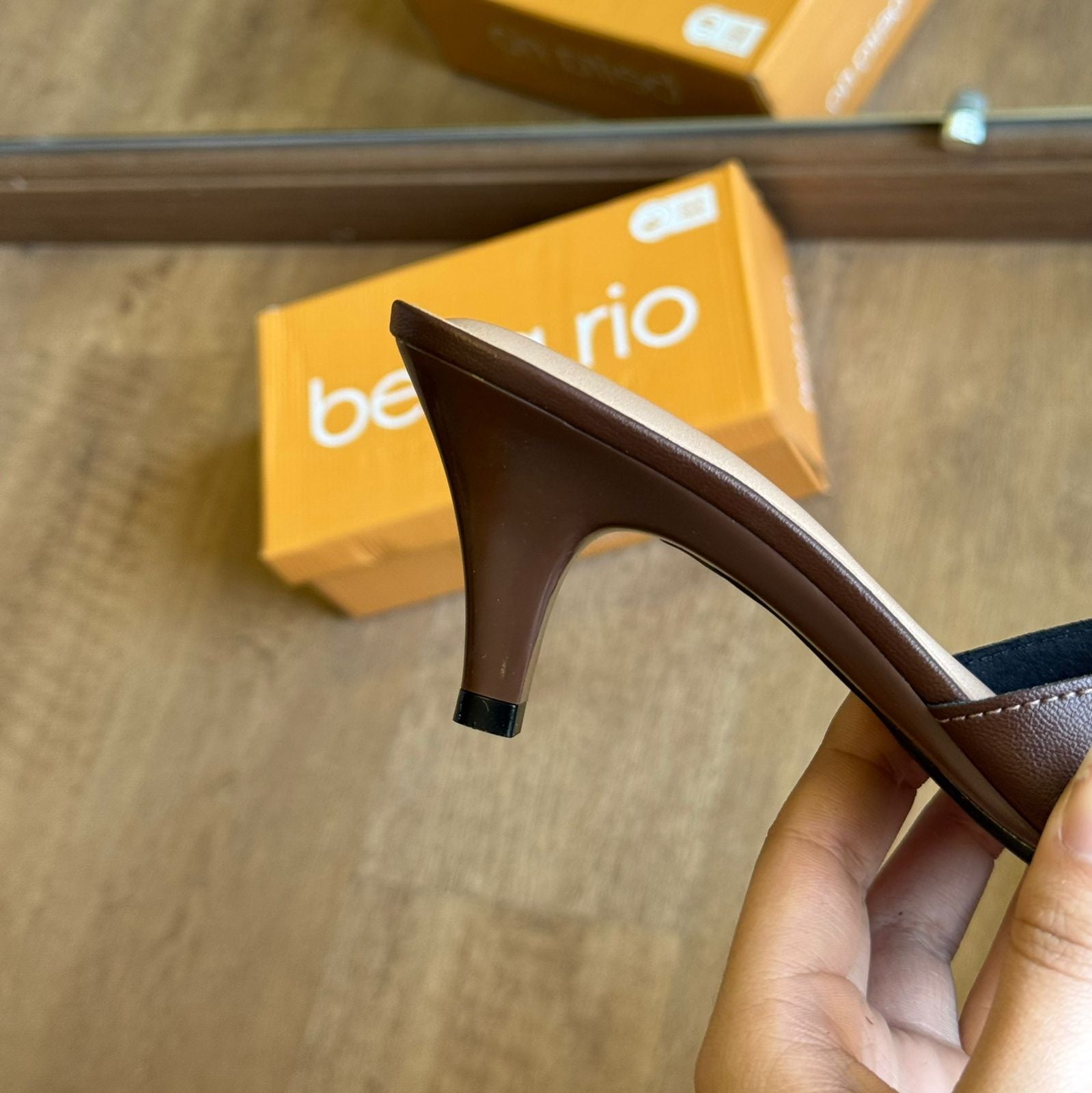 Sandália Mule Beira Rio Salto Fino Baixo 8308.1438