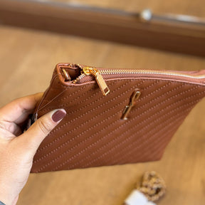 Bolsa Carteira Santa Lolla Matelassê Bege com Corrente 0470.547F