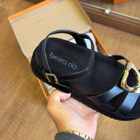 Sandália Papete Beira Rio Circulo Dourado 8546.207