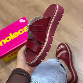 Sandália Moleca Tratorado Detalhe Prata 5504.216