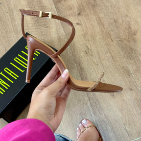 Sandalia Santa Lolla Napa Soft Brilho Salto Alto Fino 0110.4CEC.0300