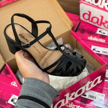 Sandália Dakota Salto Bloco Tiras Entrelaçadas Y9231