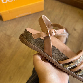 Sandália Beira Rio Tiras de Strass 8523.118