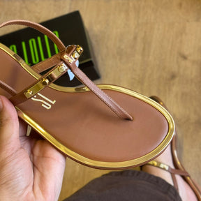 Rasteira Santa Lolla Corrente Dourada 0059.0F5E