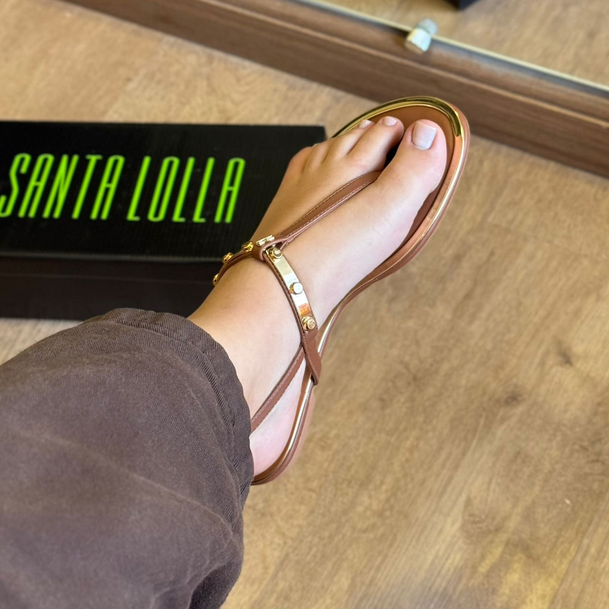 Rasteira Santa Lolla Corrente Dourada 0059.0F5E