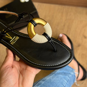 Sandália Vizzano Rasteira Detalhe nas Tiras 6371.1001