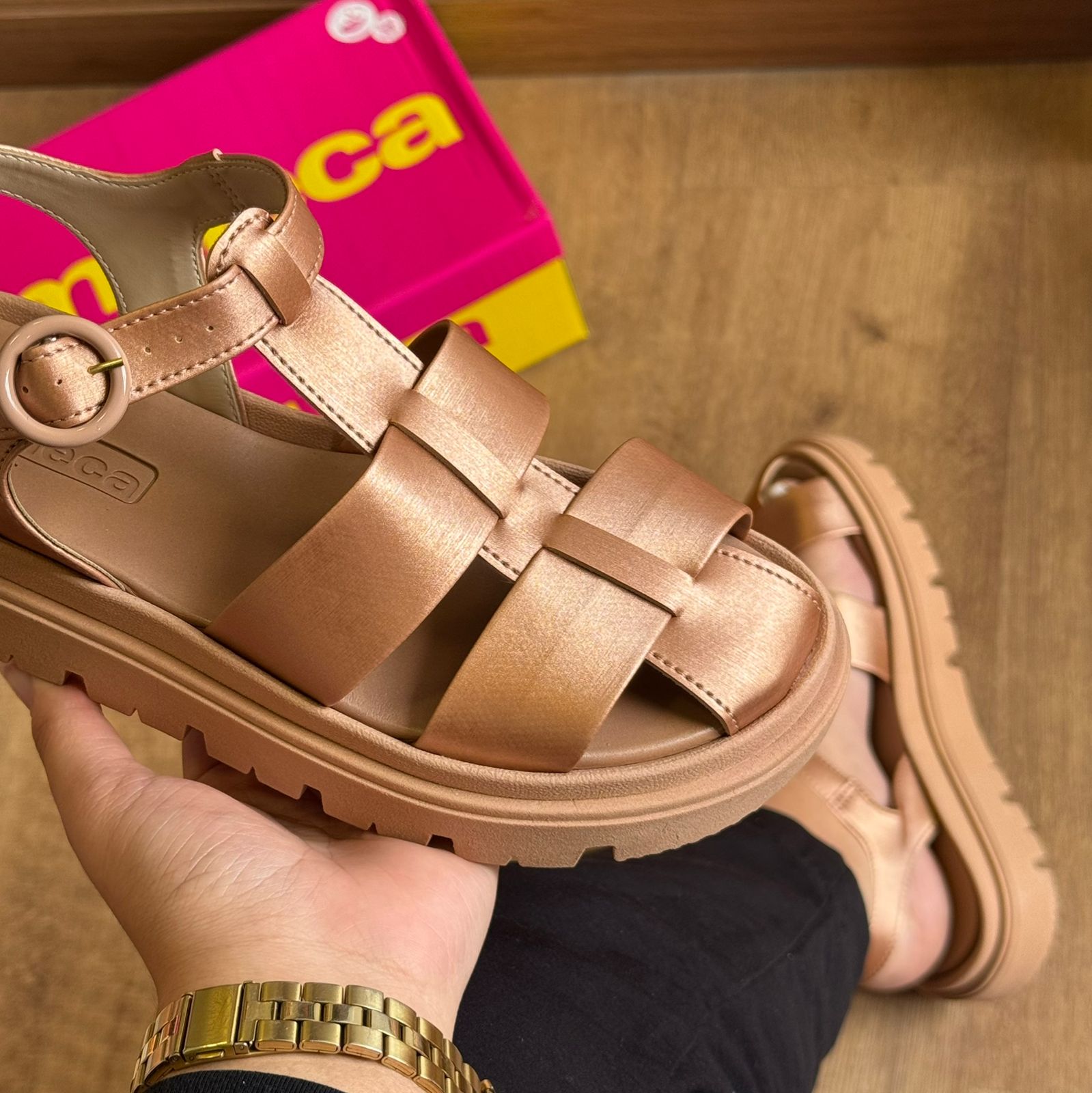 Sandália Papete Tratorada Moleca 5504.114