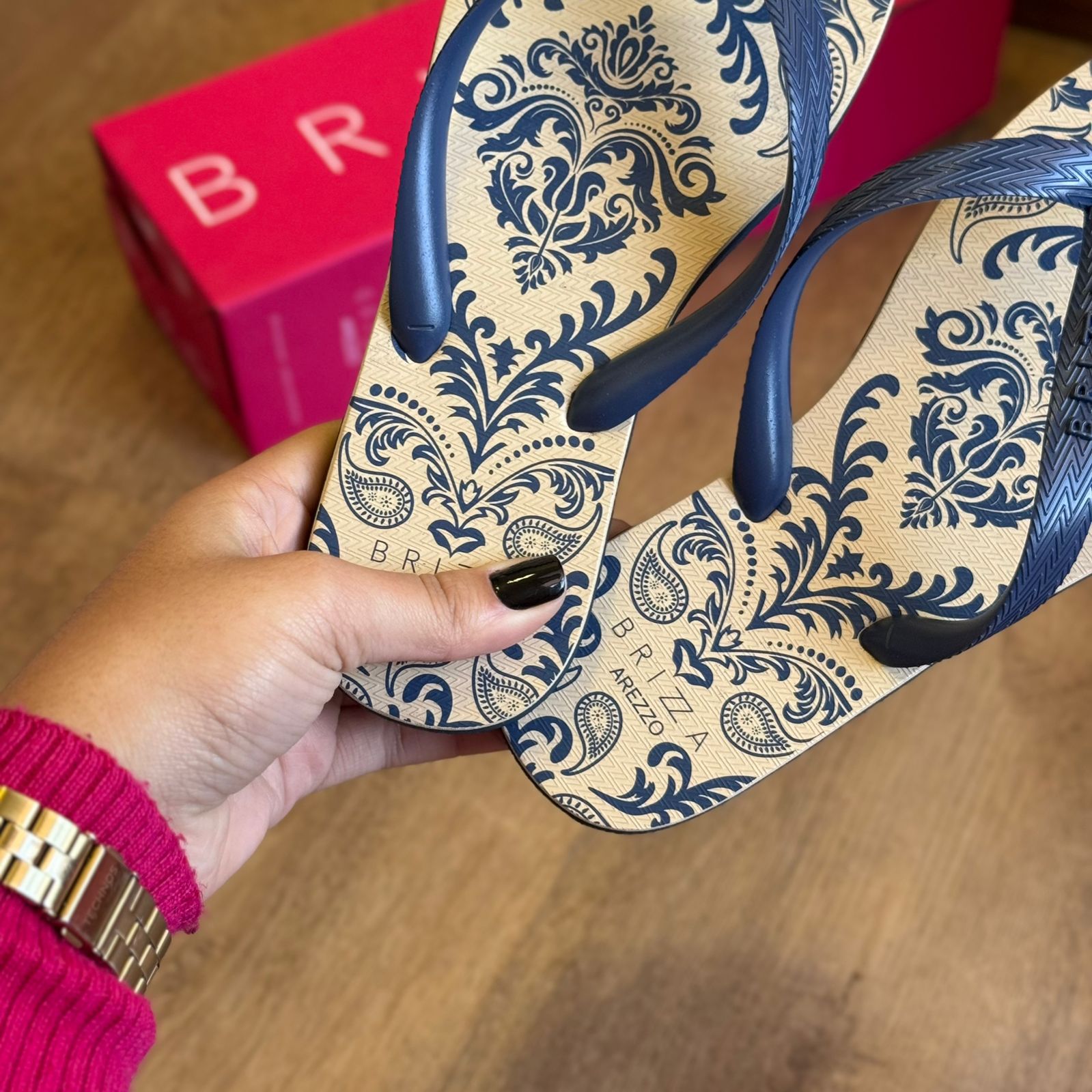 Chinelo de Dedo Arezzo Estampado Z190260133