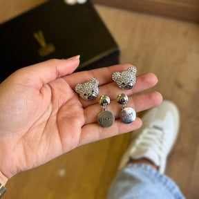 Conjunto de Berloques Ursinho Lucky com Strass