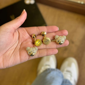 Conjunto de Berloques Ursinho Lucky com Strass