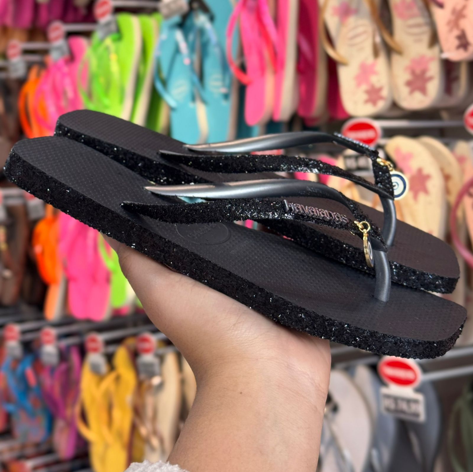 Havaianas Slim Square Sparkle + Pin Grátis