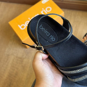 Sandália Beira Rio Tiras de Strass 8523.118