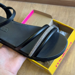 Sandália Moleca Casual Fita Prateada 5490.120