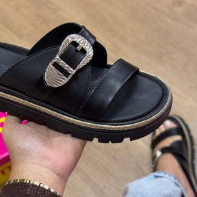 Sandália Moleca Tratorado Detalhe Prata 5504.216