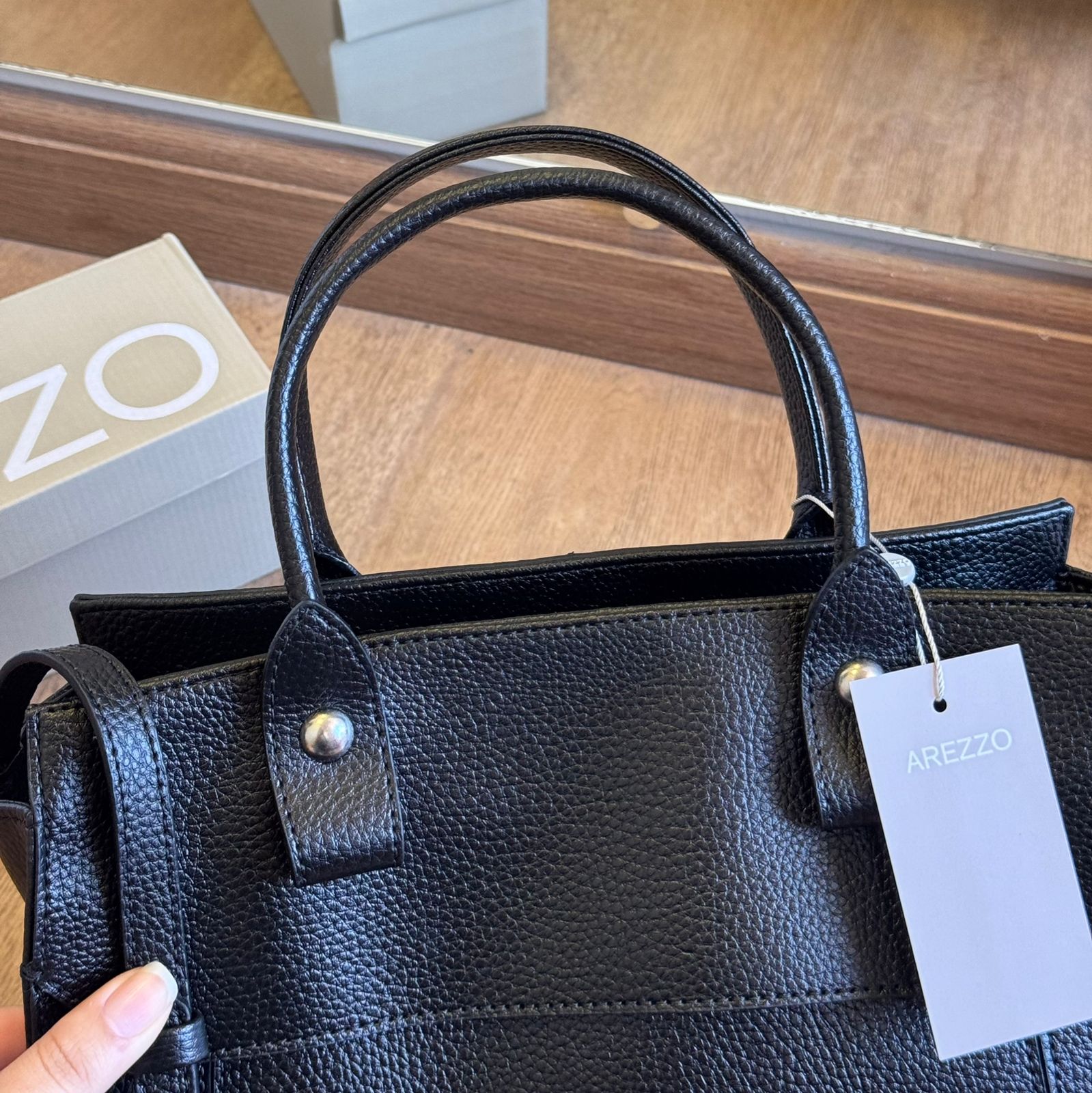 Bolsa Tote Arezzo Grande Detalhe Camurça A500230786