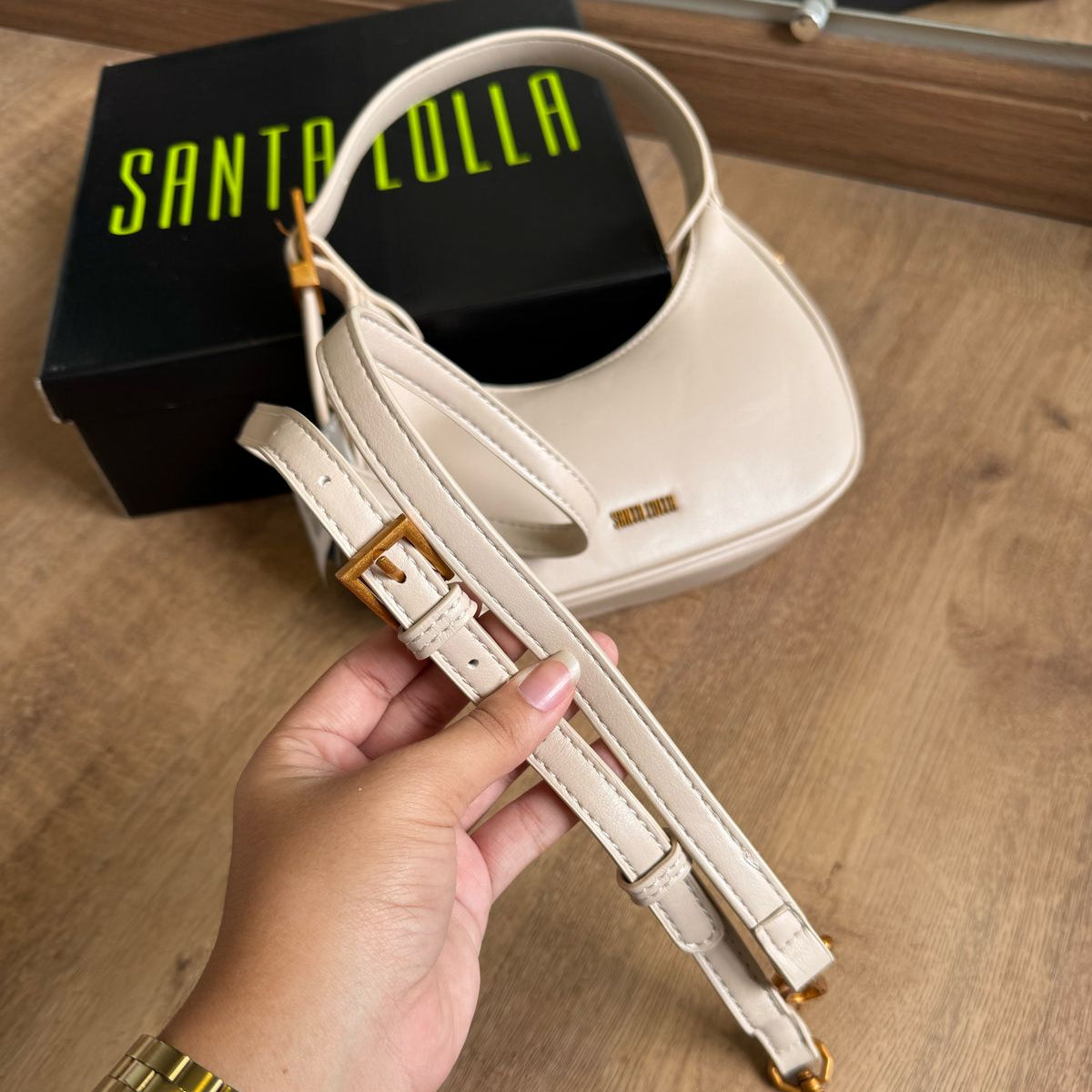 Bolsa Santa Lolla Baguete Meia Lua Alça De Ombro 0470.471A.037B