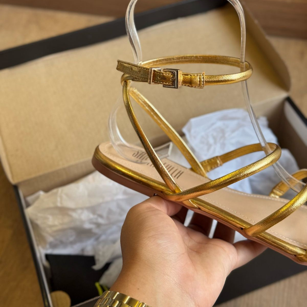 Sandália Santa Lolla Rasteira Tiras Finas 086C.4C78.0A14