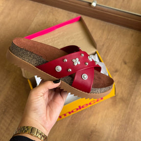 Sandália Papete Moleca em X Pedrarias 5500.112