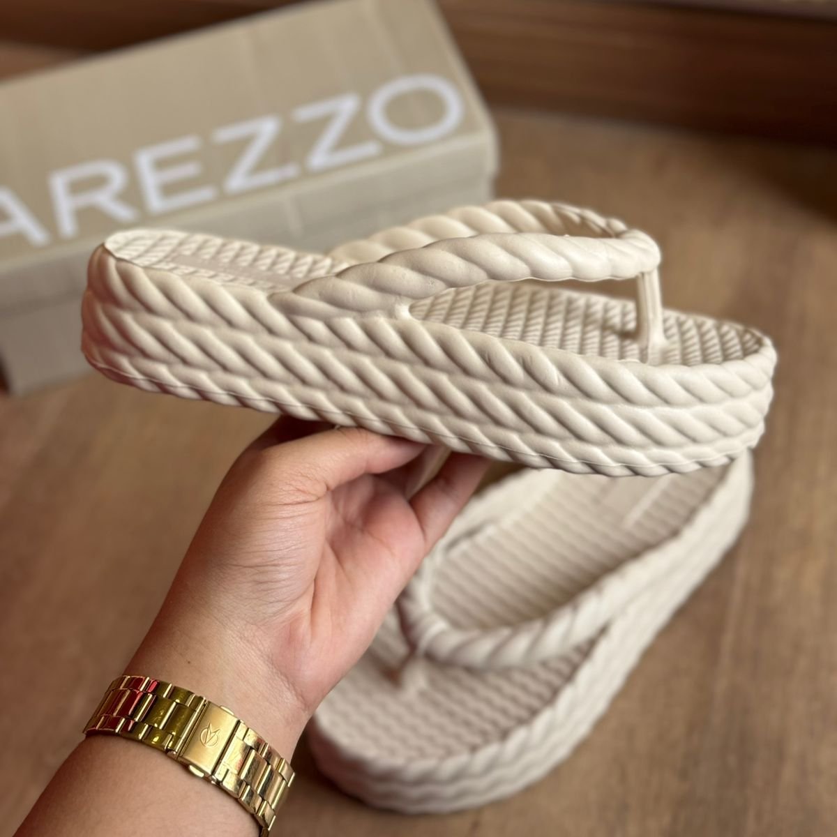 Sandália Arezzo Flatform Marrocos Mid Z190830001