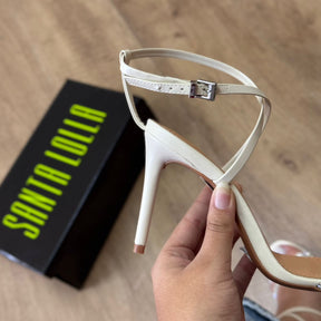 Sandalia Santa Lolla Napa Soft Brilho Salto Alto Fino 0110.4CEC.0300