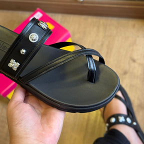 Sandália Moleca Detalhes em Prata 5490.125