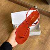 Sandália Arezzo Rasteira Slim Tiras Metal A032740144