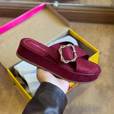 Sandália Moleca Detalhe Fino na Tira 5553.101 - Veludo