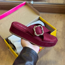 Sandália Moleca Detalhe Fino na Tira 5553.101 - Veludo