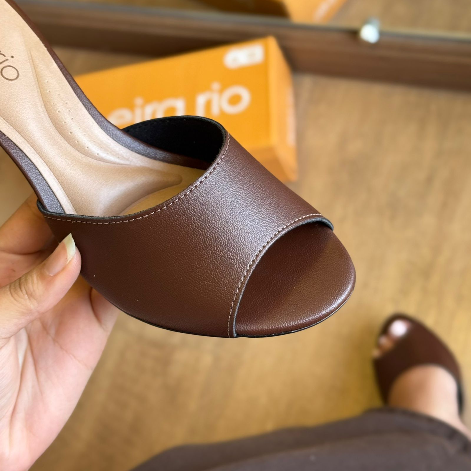 Sandália Mule Beira Rio Salto Fino Baixo 8308.1438