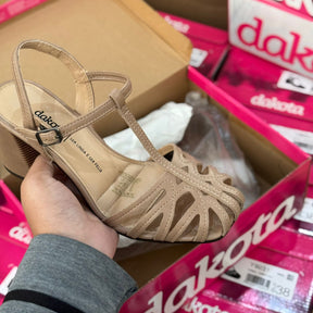 Sandália Dakota Salto Bloco Tiras Entrelaçadas Y9231