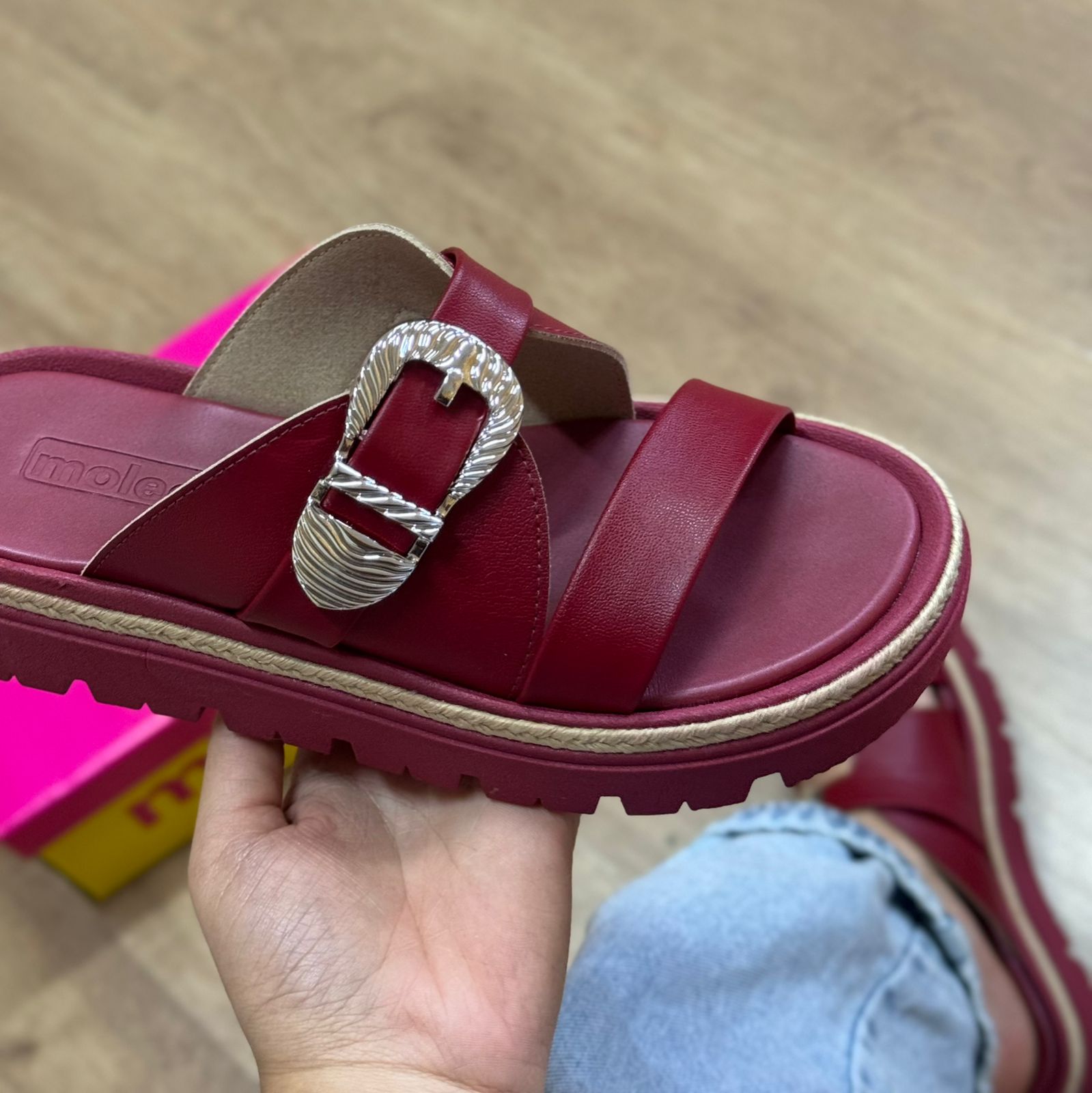 Sandália Moleca Tratorado Detalhe Prata 5504.216