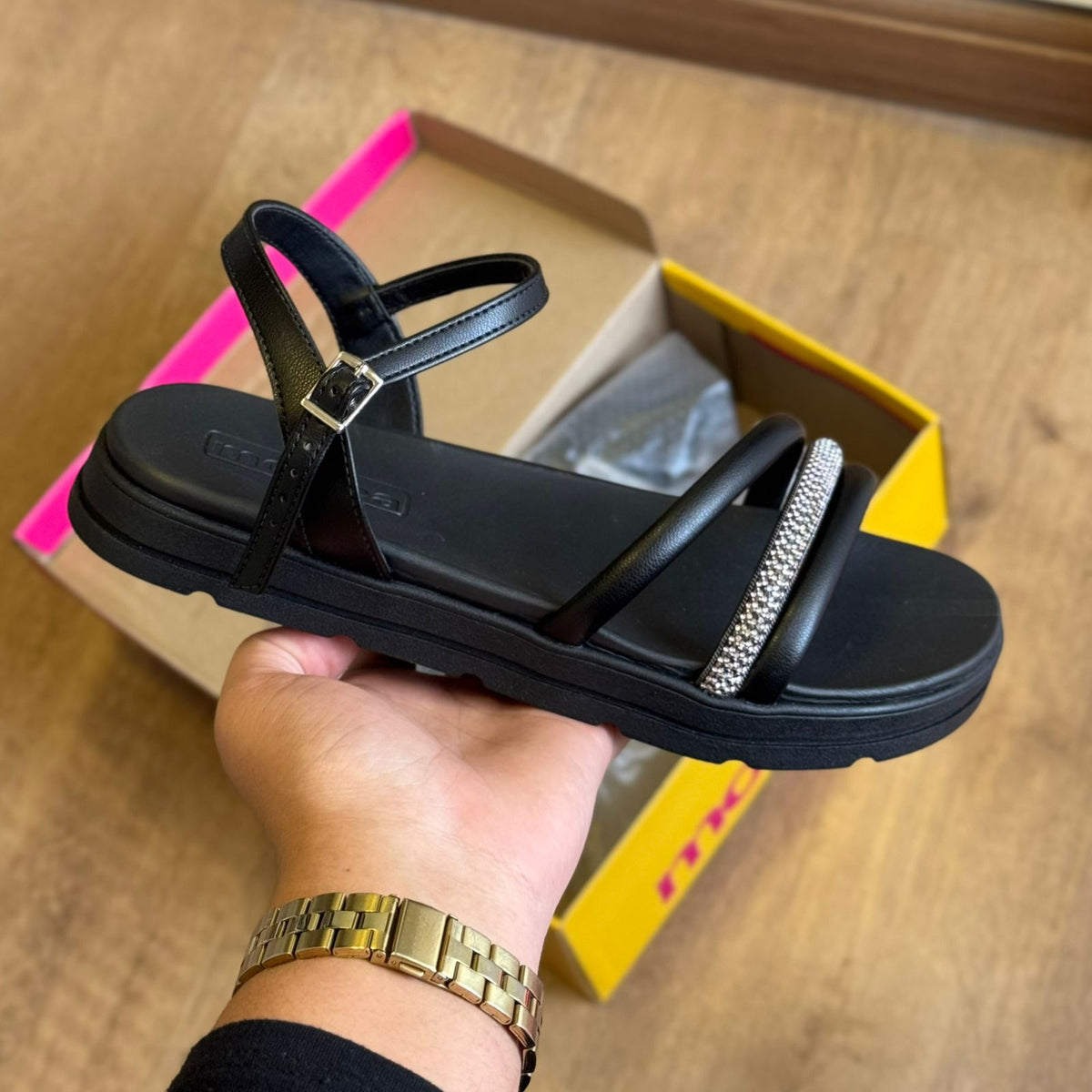 Sandália Moleca Casual Fita Prateada 5490.120