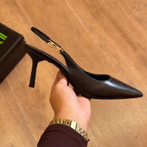 Scarpin Slingback Santa Lolla Verniz Salto Fino Médio 06D1.49EB.0202