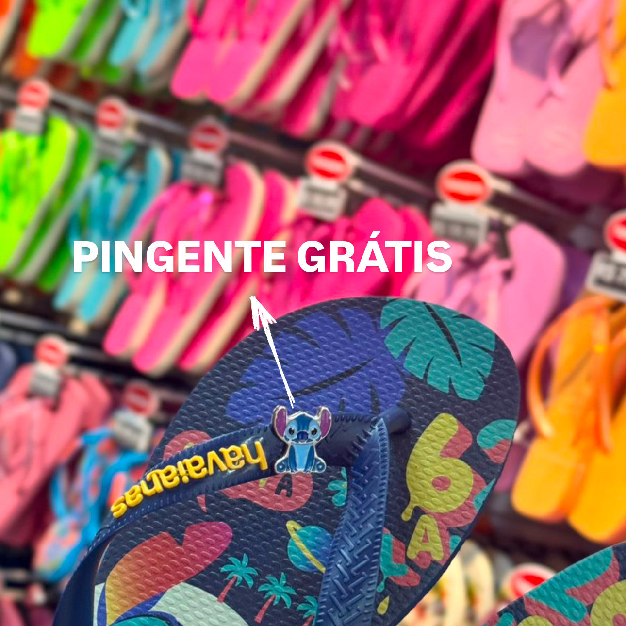 Havaianas Top Disney Classics (Stitch) + Pin Stitch (Grátis)