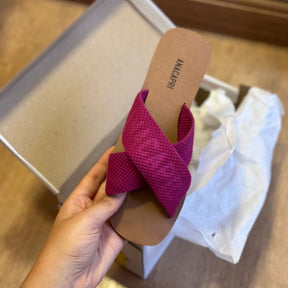 Sandália Ana Capri Salto Rasteiro Tecido C30244008