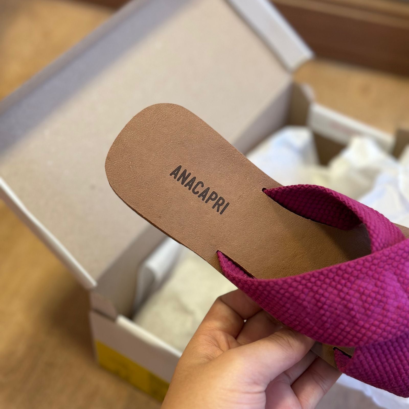 Sandália Ana Capri Salto Rasteiro Tecido C30244008