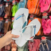 Havaianas Square (Branco) + Placa Logo e Pin Stitch