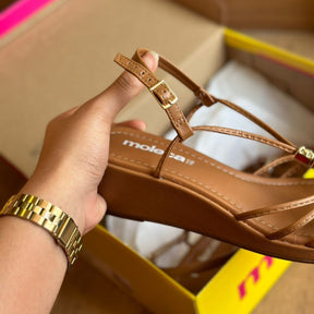 Sandalia Moleca Detalhe nas Tiras Anabela 5512.105